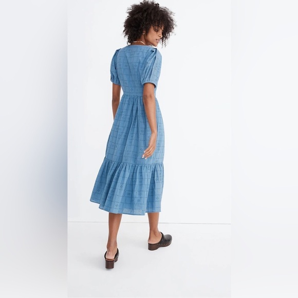 Madewell Blue Midi Dress - Picture 9 of 10